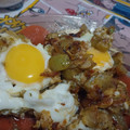 El cooksnap de Anna Bella alias Moni Argento cuando hizo Zapallitos revueltos con huevos.