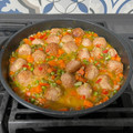 El cooksnap de Rodin cuando hizo Albóndigas de ternera a la jardinera.