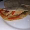 El cooksnap de Natalia Castelló cuando hizo Fajitas de pollo con verduras (salsa de yogur/salsa de frambuesas).