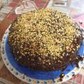 El cooksnap de Ángel Fernández cuando hizo Brownie con arándanos y almendras.