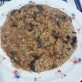 El cooksnap de josi E. cuando hizo Arroz meloso con setas, berenjena y sobrasada.