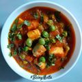 Jasmin Motta _ #BeingMotta का कुकस्नैप जब उन्होंने आलू मटर पनीर की सब्जी (Aloo matar paneer ki sabzi recipe in Hindi) बनाया था।