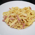 El cooksnap de Bea cuando hizo Pasta a la carbonara italiana.