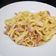 El cooksnap de Bea cuando hizo Pasta a la carbonara italiana.