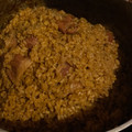 El cooksnap de Awilda Alicea cuando hizo Arroz con cebolla y tocineta (bacon - tocino).