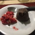 El cooksnap de Silvia Fernandez cuando hizo Volcán de chocolate.