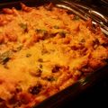 Livvy 's cooksnap of when they made Cheeseburger Penne Pasta.