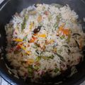Jhansi's cooksnap of when they made Green Peas Pulao.