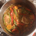 El cooksnap de Omar Valarin cuando hizo Carre de cerdo a la mostaza.