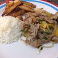 El cooksnap de Carmen Palomino cuando hizo Lomo saltado de carne.