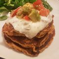 Cooksnap de Lo Reine sur la recette Pancakes à la patate douce et son tartare saumon avocat