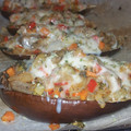 El cooksnap de christian cuando hizo Berenjenas rellenas de verduras y quinoa.