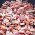 El cooksnap de Claudia Vazquez cuando hizo Chuletas ahumadas con piña.