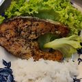 Cooksnap Rais Ratiman semasa beliau membuat Nab’s Salmon Grill Air Fryer.