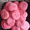 El cooksnap de Silvina Gongora cuando hizo Alfajores de maicena rosas.