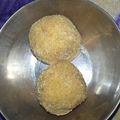 Vedika jha का कुकस्नैप जब उन्होंने बेसन के लड्डू (besan ke ladoo recipe in Hindi) बनाया था।