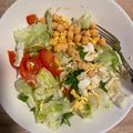 El cooksnap de Débora Cantero Martínez cuando hizo Ensalada de garbanzos con palmitos y mayonesa de albahaca.