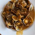 El cooksnap de Hana Cho cuando hizo Almejas a la marinera gallega.