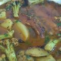 Indranil Ghosh's cooksnap of when they made Cauliflower fish curry.