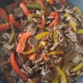 El cooksnap de Mague cuando hizo Bistec con pimientos.