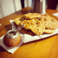 El cooksnap de Chinijo Pablo Delgado cuando hizo Tortas fritas sin grasa.
