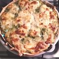 El cooksnap de Ivis Barboza cuando hizo Tarta de repollitos de bruselas y vegetales con masa de harina integral..