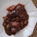 El cooksnap de Angélica cuando hizo Carne al vino tinto.