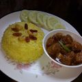 Sandhya Dutta's cooksnap of when they made বাসন্তী পোলাও আর স্পাইসি চিকেন কষা (Basanti pulao with chicken kosha recipe in Bengali).