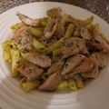 El cooksnap de Yaiza Caballero cuando hizo Rigatoni con salsa de pesto, pollo y espárragos trigueros.