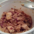 El cooksnap de Melany cuando hizo Arroz con pollo y champiñones.