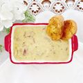 Cooksnap dari Kartika Hadyan untuk resep Creamy Chicken Corn Soup with Garlic Bread