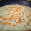 El cooksnap de Carmen Palomino cuando hizo Arroz integral con pollo con azafrán.