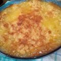 El cooksnap de Fiorella cuando hizo Crumble de peras exprés.