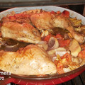 El cooksnap de Ari Rodriguez cuando hizo Pollo asado con puerro y patatas al horno.