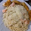 El cooksnap de Karla A. Dindyal cuando hizo Langostinos en Salsa Blanca.