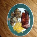 rylie.adamson's cooksnap of when they made Bacon Wrapped Bacon Fried BBQ'D Pork Chops.