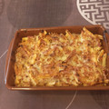 El cooksnap de Almudena Collado cuando hizo Patatas con bechamel, queso y bacon.