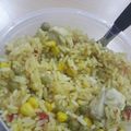 El cooksnap de ayllin rubio cuando hizo Arroz con pollo y azafrán.