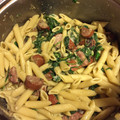 Marie Barton's cooksnap of when they made Spinach and Sausage Pasta.