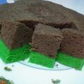 Cooksnap dari Tiarachh untuk resep Brownies Kukus Cokelat Pandan Empuk dan Cepat