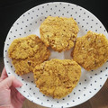 El cooksnap de Ana Badillo cuando hizo Hamburguesas de calabaza y avena 🎃 lekué + horno🎃.