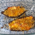 El cooksnap de Eva Balmaseda cuando hizo Berenjena rellena de jamón York y queso.