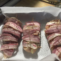Stasha Morrow's cooksnap of when they made Bacon wrapped, stuffed chicken breast..