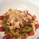 El cooksnap de Javier Alonso cuando hizo Tallarines de calabacín con surimi y champiñones. Receta 5*.