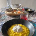 il Elena Baldi quando ha preparato Risotto allo zafferano e mozzarella di bufala