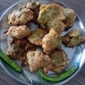 Vaishali Patel's cooksnap of when they made Spinach Pakoda.