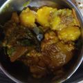 Rishika Goel's cooksnap of when they made Aloo bagun.