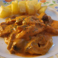 El cooksnap de Luis J. cuando hizo Solomillos de pollo al Málaga virgen.