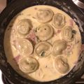 El cooksnap de Fiore Malagrino cuando hizo Agnolotti de acelga y pollo.