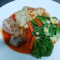 El cooksnap de Silvestre Ayala Ore cuando hizo Polenta con mermelada de tomate.